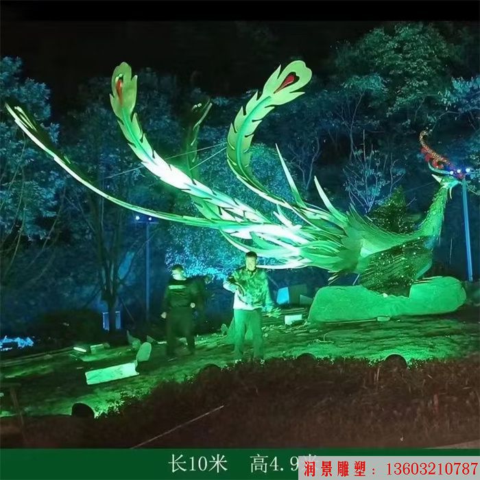 不銹鋼鳳凰雕塑 創(chuàng)意造型鳳凰 藝術(shù)鳳凰 (2)